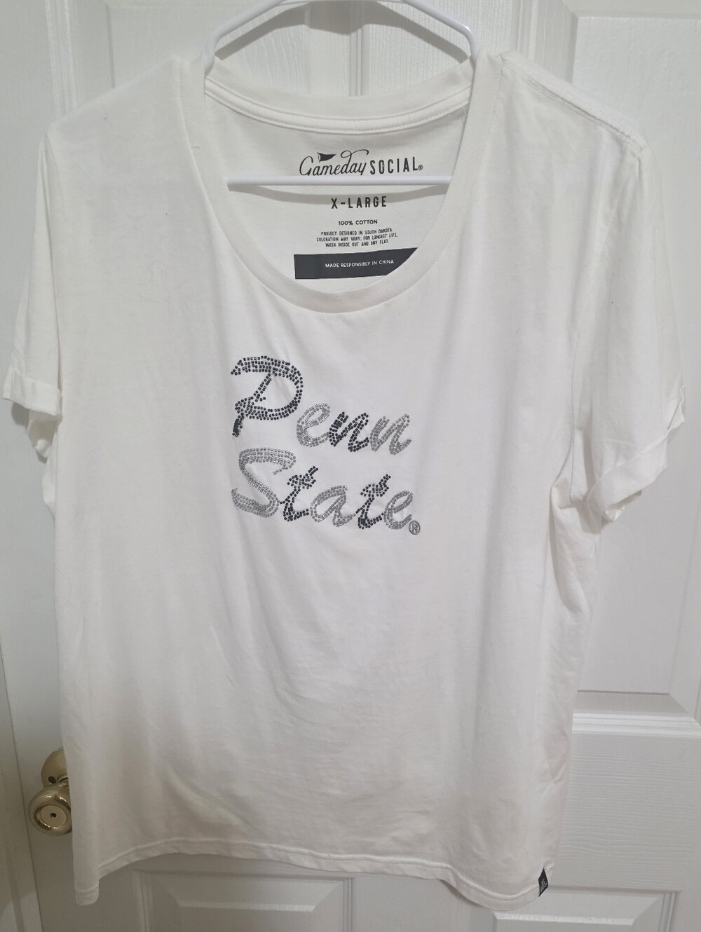 Penn State White Graphic Tee - Women's X-Large NEW